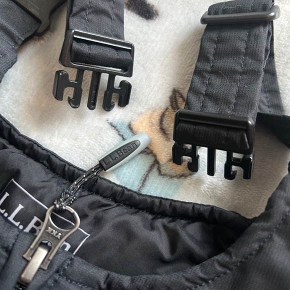 LL Bean Kids Size 5-6 Snowsuit Coveralls Black Thinsulate Insulation Winter Ware - Picture 5 of 9